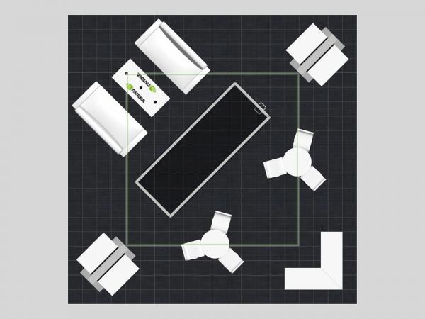 RE-9220 Island Rental Trade Show Exhibit -- Plan View